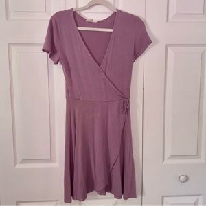 Rolla Costa V-Neck Wrap Dress in Lilac